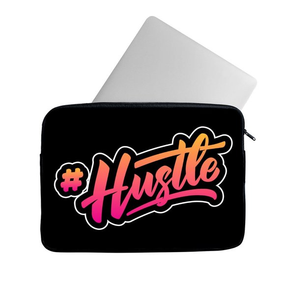 Hustle MacBook Pro 14″ Sleeve – Hashtag Laptop Sleeve – Cool Printed MacBook Sle